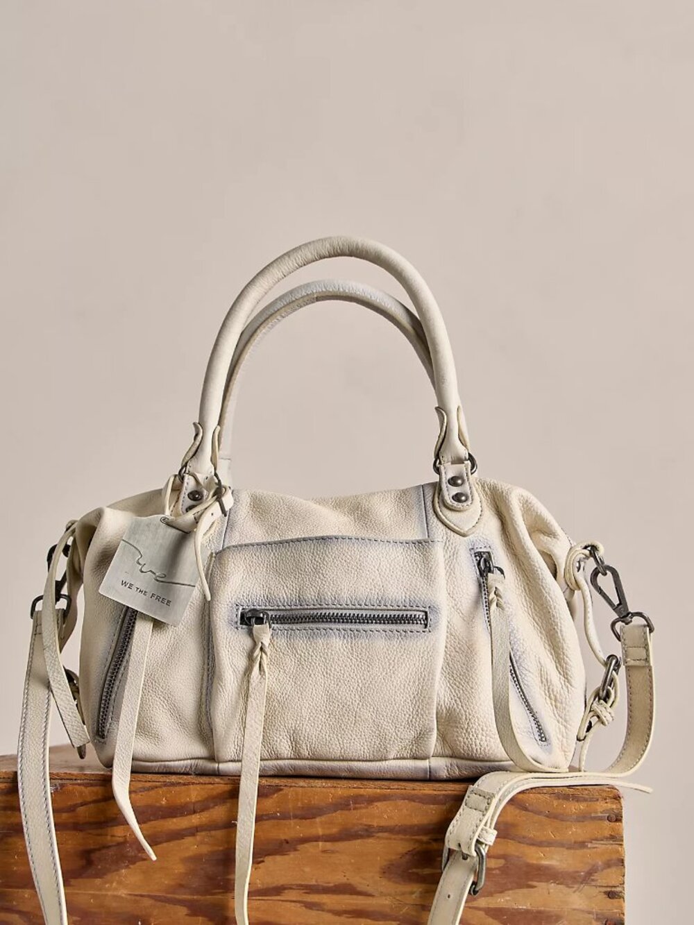 FREE PEOPLE We The Free Baby Emerson Tote Bag In Salt NWT